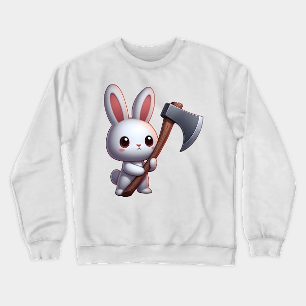 Tactical Bunny Crewneck Sweatshirt by Rawlifegraphic